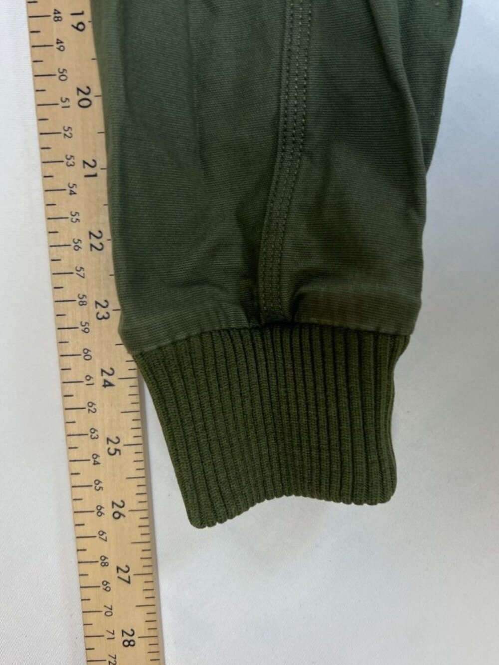 Carhartt Women L Rugged Flex Olive Green Canvas Bomber Full Zip Jacket OJ2524-W - Picture 8 of 10